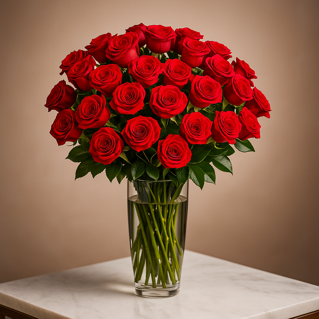 Long-Stem Red Roses