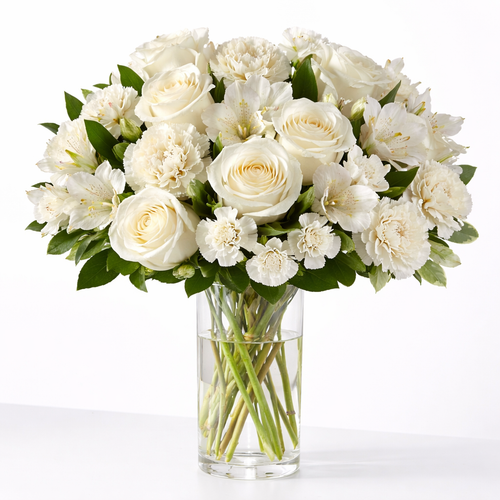Blush Elegance — Luxury White Bouquet