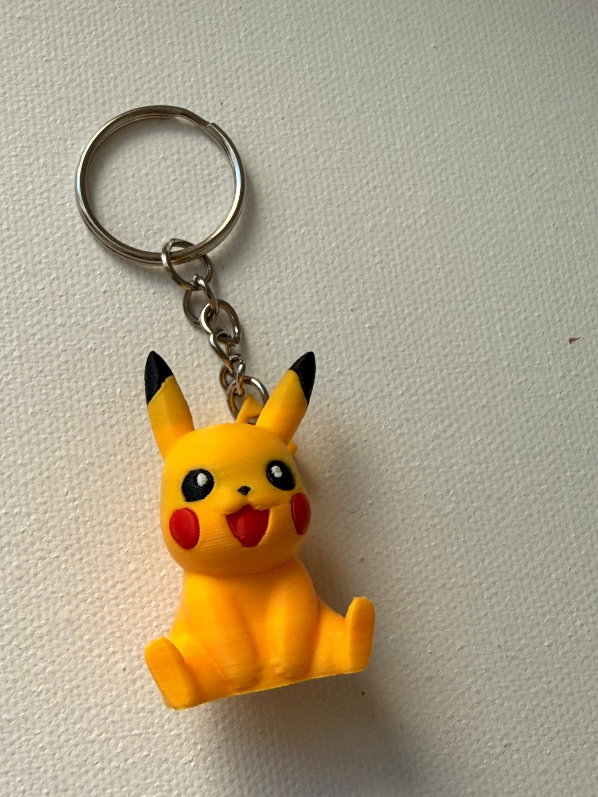 Electric Yellow Mouse Keychain – Cute 3D Character