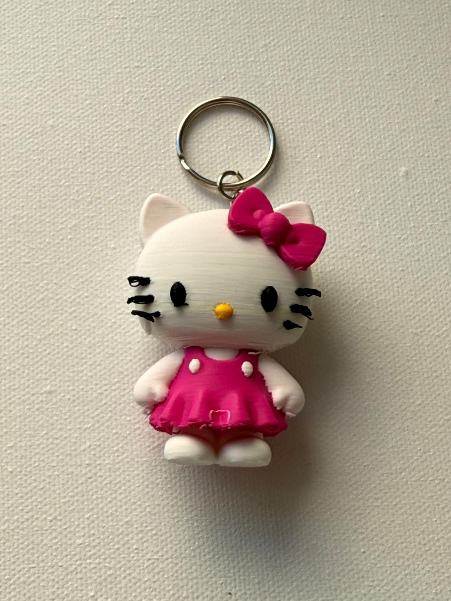 Kawaii Kitty Keychain – Pink Dress