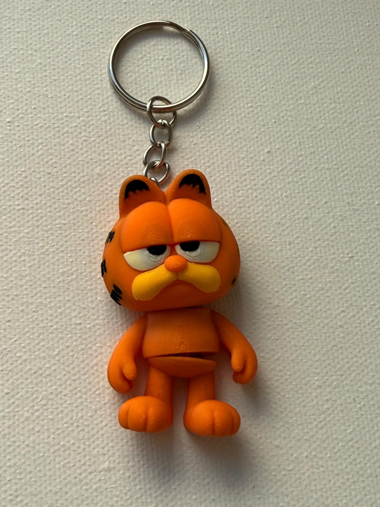 Lazy Orange Cat Keychain – Cute 3D Character