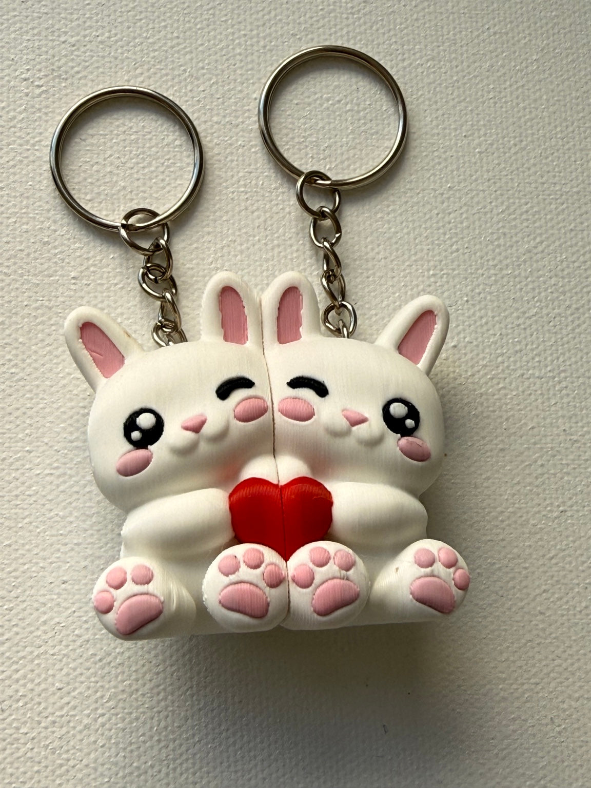 Magnetic Love Bunnies Keychains