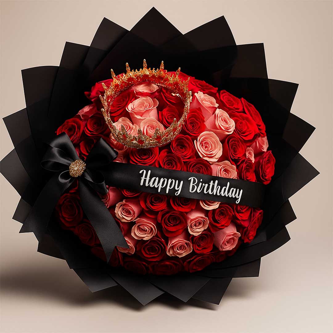 Crown of Roses Birthday Bouquet